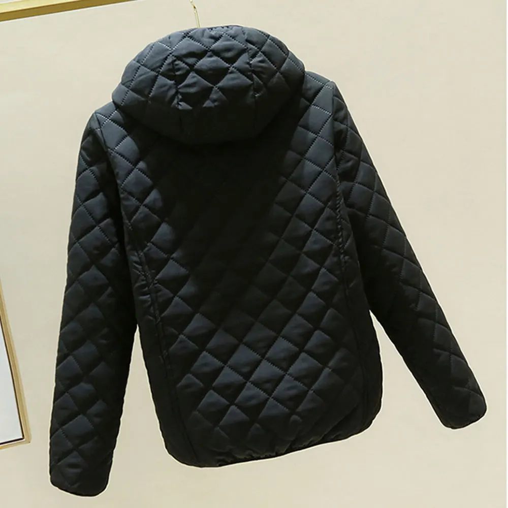 Куртка женская стеганая на флисовой подкладке элегантная парка в Корейском