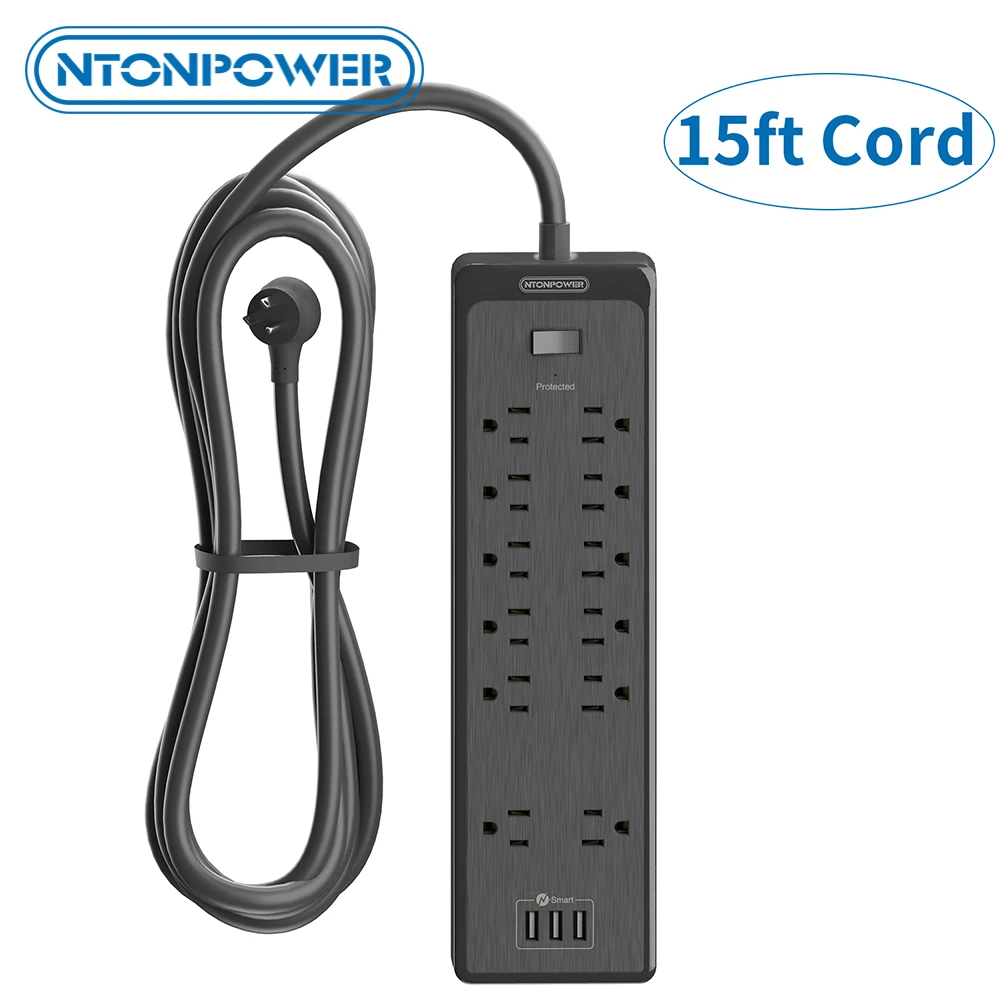 Сетевой удлинитель NTON POWER US сверхдлинный с 4 6 м Usb Сетевая розетка Защита от