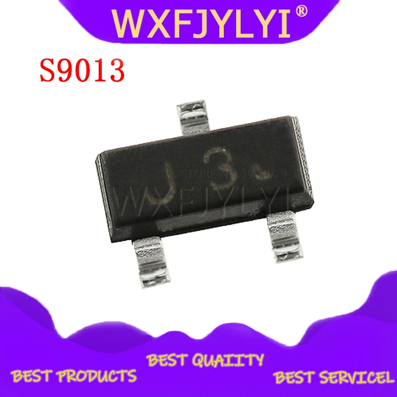 100 шт. оригинальный CJ SOT-23 S9013 J3 200-350 ток 500мА SMD транзистор