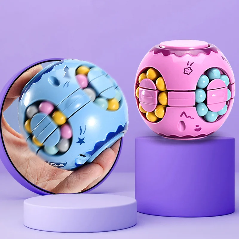 Spinner de mano para ni&ntilde;os y adultos, Bola de rompecabezas, Cubo de rompecabezas para sorpresa del beb&eacute;, juguetes giratorios de mano, regalo en caja, novedad-1