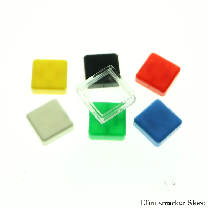 A14 square button cap 12*12*7.3 head special red yellow blue green white transparent | Обустройство дома