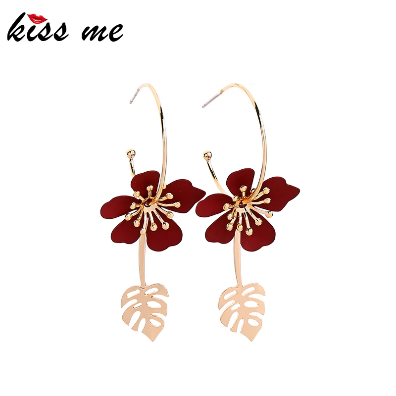 Kissme яркие розовые и красные черные железные листовые Цветочные Золотые цветные