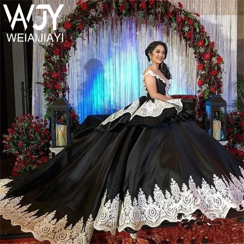 

Женское длинное платье с открытыми плечами, черное платье с V-образным вырезом и аппликацией, бальное платье для выпускного вечера, 2021