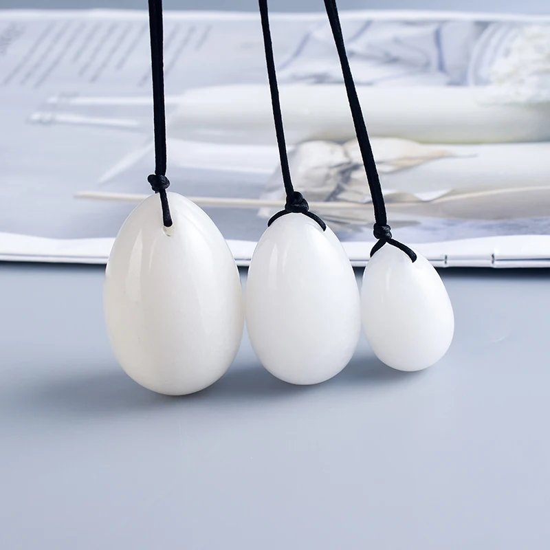 Яичный белок Yoni нефрит КАМЕННЫЙ массажер Кегель для упражнений подтяжки тазовой