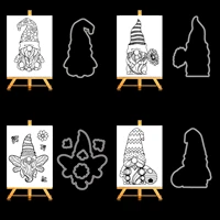 azsg cute gnomes clear stamps and cutting dies set for diy scrapbooking photo album card making silicon craft