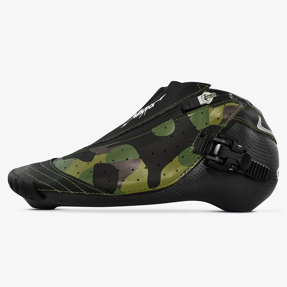 Армейский зеленый BONT Vaypor молния Toebox inline скейт углерода скейт Профессиональный Катание на коньках ботинки камуфляж - Цвет: Армейский зеленый