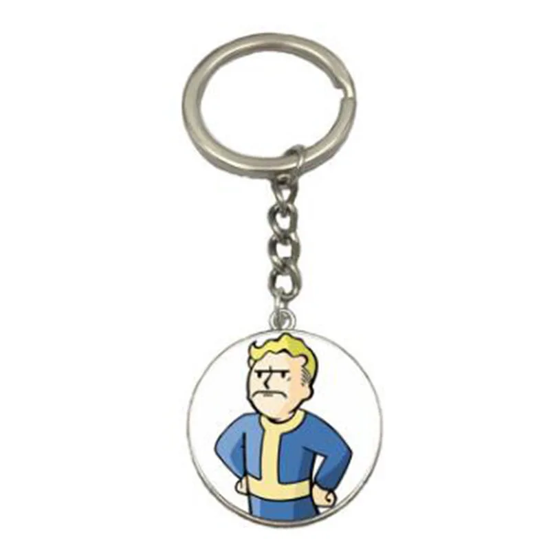 4 типа горячая игра Fallout 4/76 Shelter картина брелок цинковый сплав Серебряный цвет брелок ювелирный подарок для женщин и мужчин