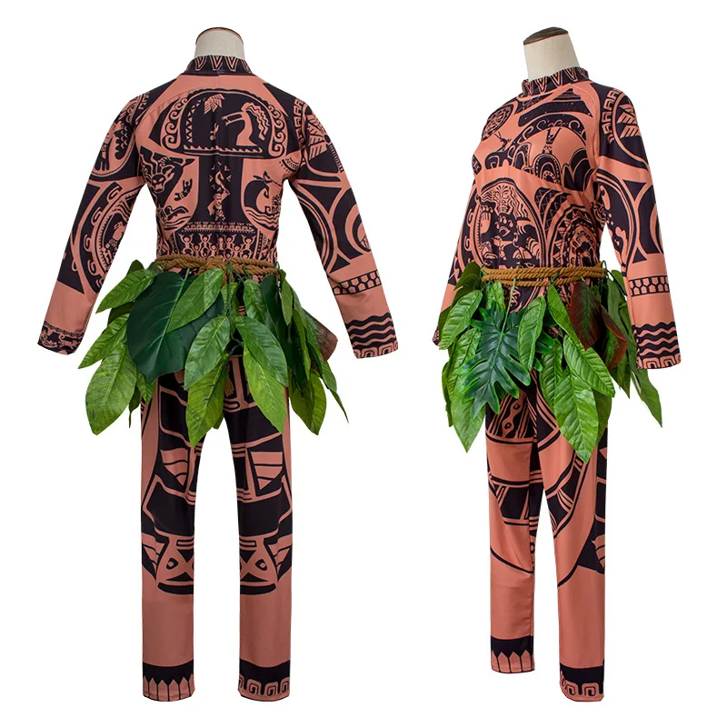 купальник аниме детский Костюм для косплея Моана Maui с татуировками детей и