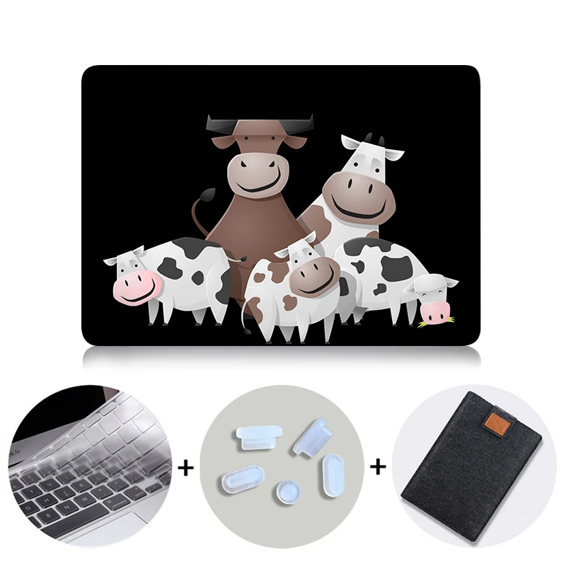MTT чехол с мультяшными животными для Macbook Air 11 13 Pro retina 13 15 с сенсорной панелью для mac book 12 дюймов чехол для ноутбука с милым котом - Цвет: MB16