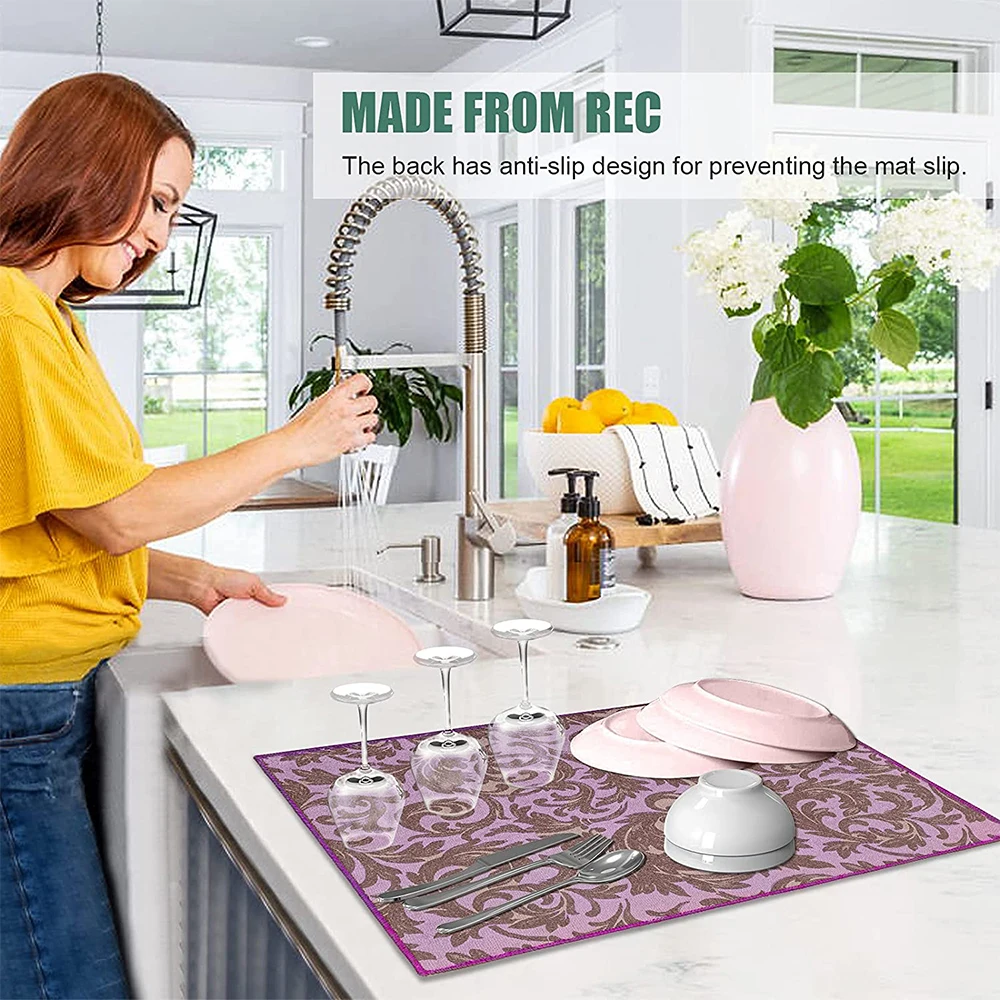 Коврик для сушки посуды из микрофибры 20-15 дюймов | Дом и сад