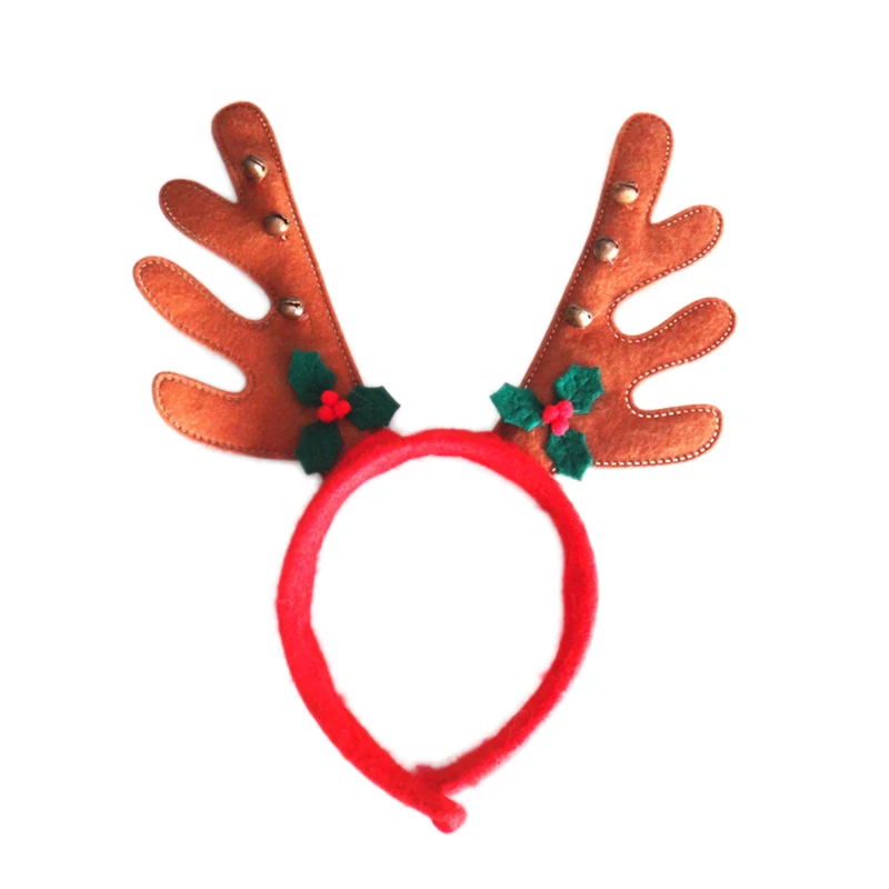 Новое поступление повязка на голову с оленями и Рогами Рождественская лосем