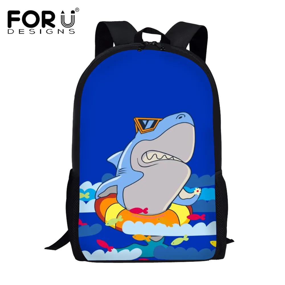 

Школьный детский рюкзак FORUDESIGNS, рюкзак для детского сада с милым мультяшным принтом акулы, рюкзак для студентов, дорожный рюкзак с мягкой сп...
