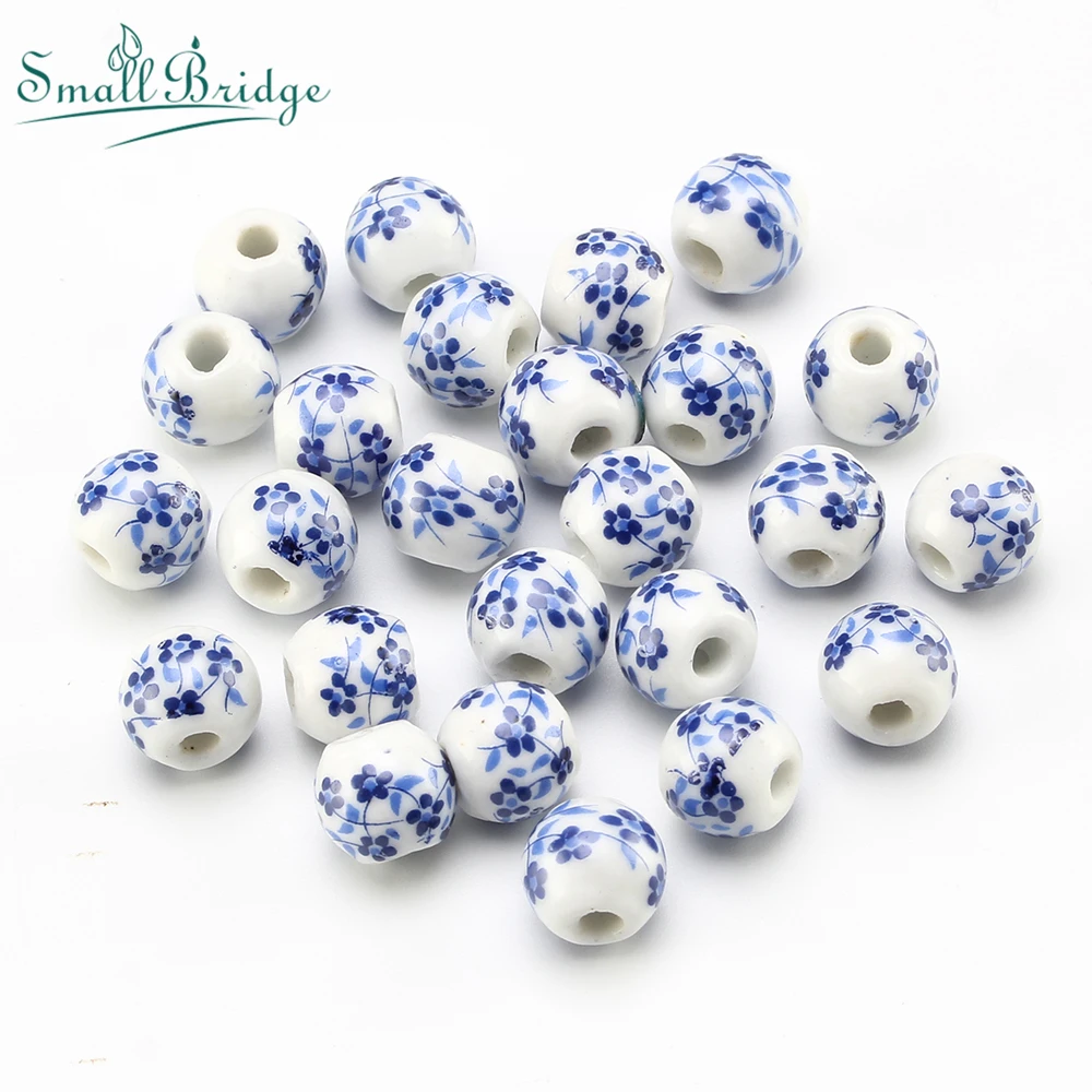 8 10 мм цветные керамические бусины в стиле ретро для изготовления ювелирных