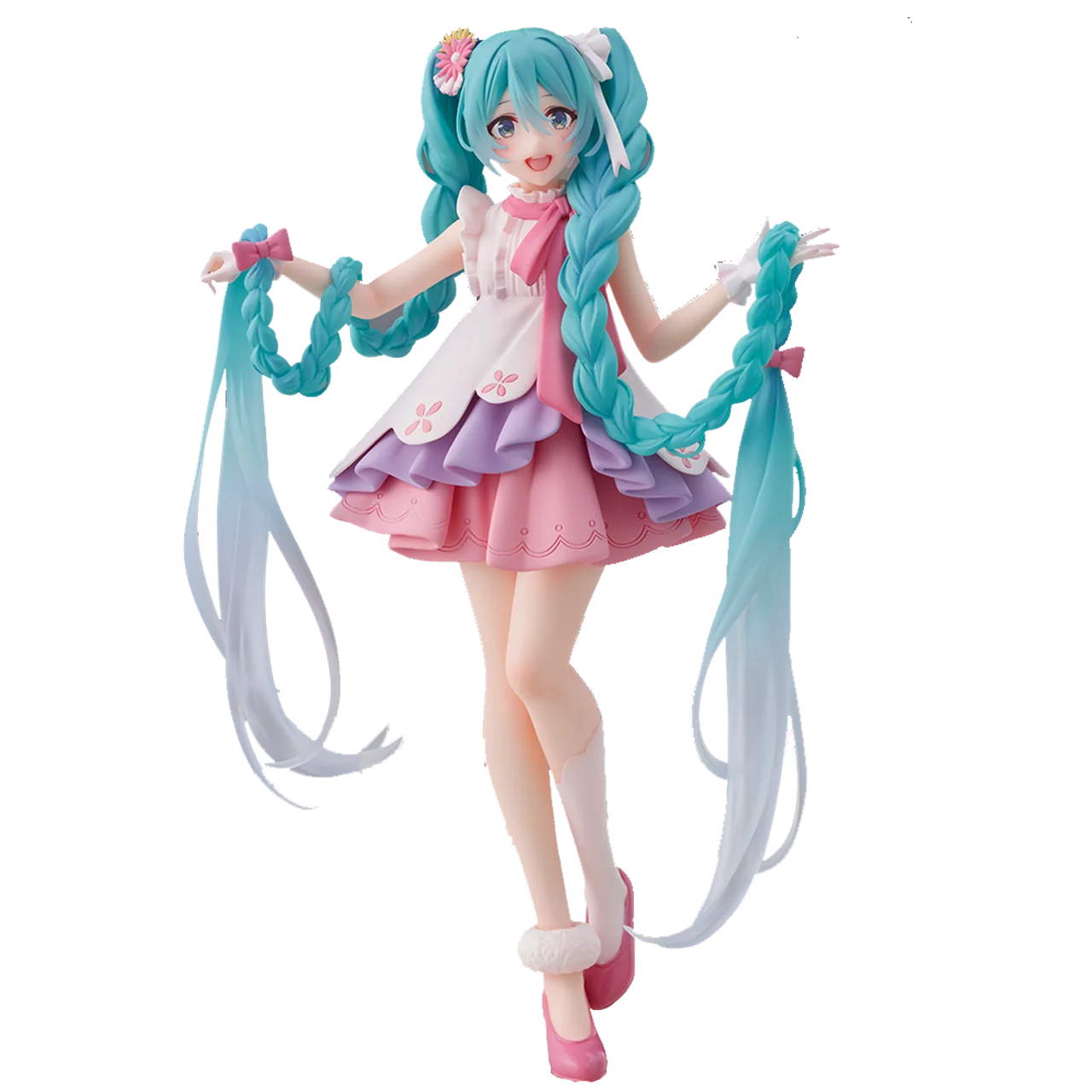 

Original Taito Prize Figure Wonderland Long Hair Princess Ver. Miku PVC Model Doll Colletible Toys