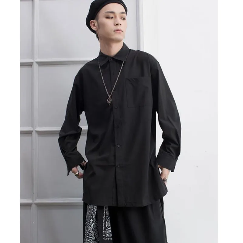 Мужская рубашка Корейская версия трендовая Красивая Повседневная тонкая с