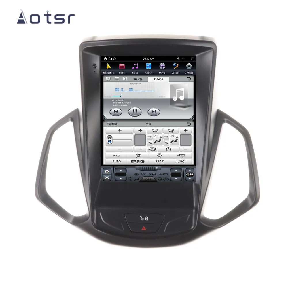 AOTSR 12,1 дюймов wifi DSP Android 8,1 вертикальный Tesla стиль Автомобильный gps навигатор для FORD EcoSport 2013+ мультимедийный плеер Радио HD