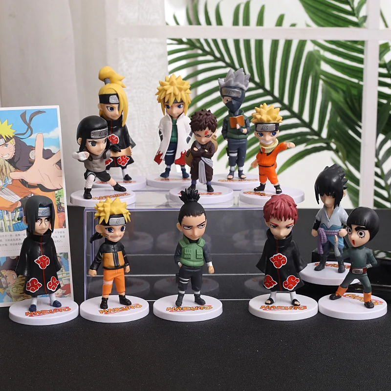 Полный набор ручная работа модель Geschenkdoos Uzumaki Naruto Uchiha Sasuke Kakashi фигурка игрушки |
