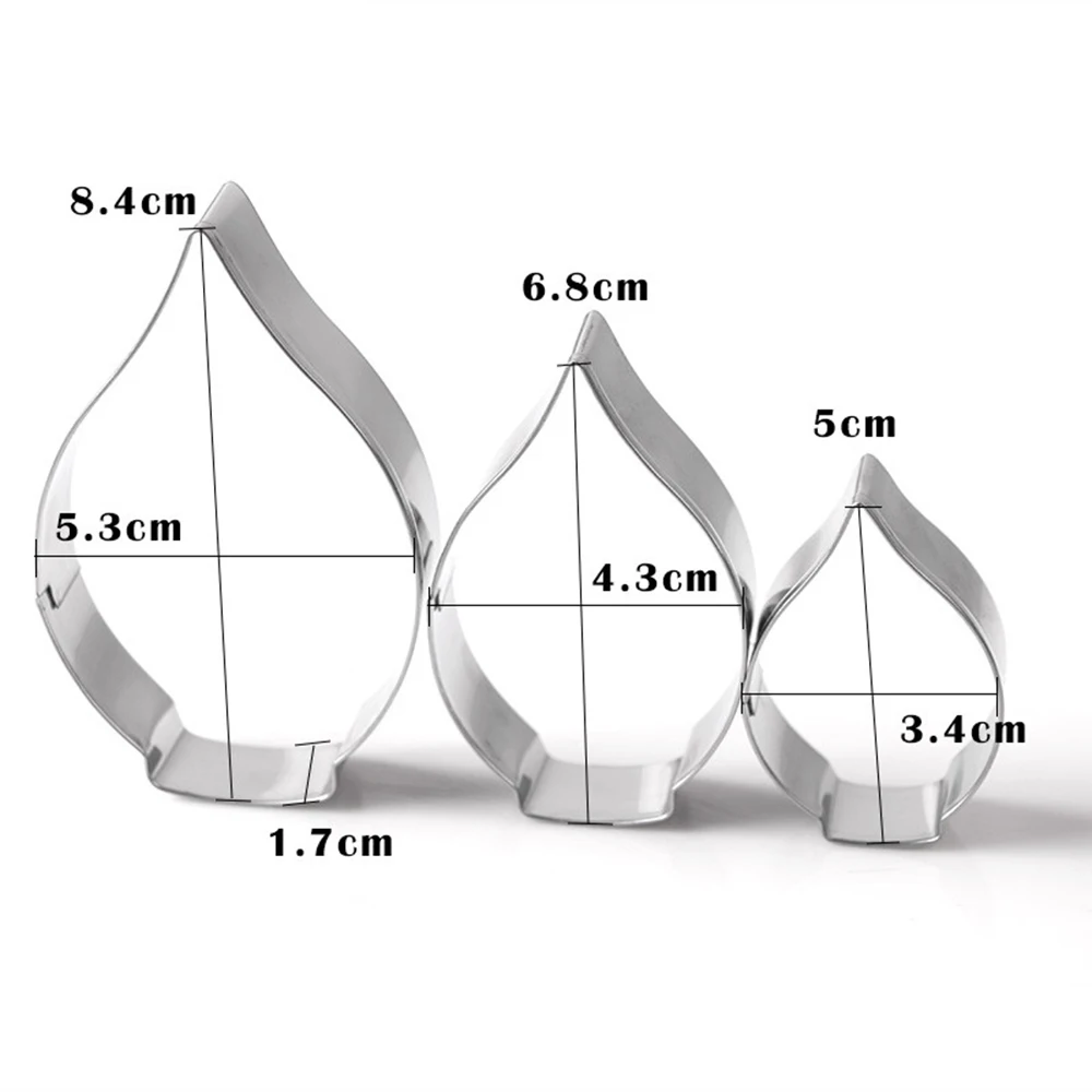 3 шт./компл. форма для выпечки цветочного печенья резак торта из нержавеющей стали