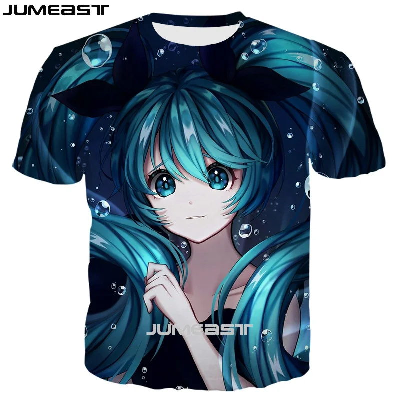 Бренд Jumeast, Мужская/женская футболка с 3D принтом, Аниме Vocaloid Hatsune Miku, короткий рукав, новинка, футболка, спортивный пуловер, летние топы, футболки - Цвет: 07