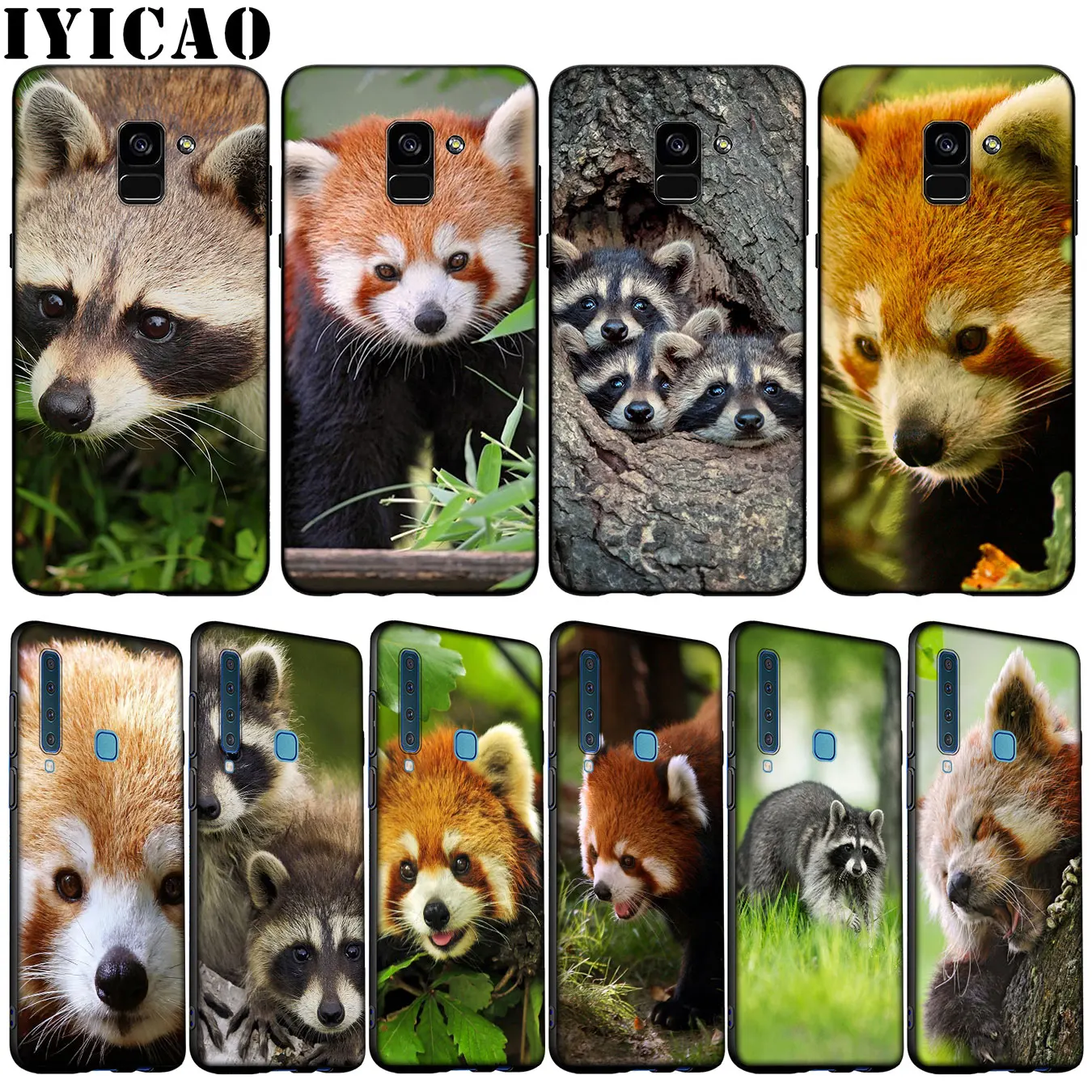 Милый Маленький Енот мягкий силиконовый чехол для телефона Samsung Galaxy A6 A7 A8 A9 2018 A3 A5