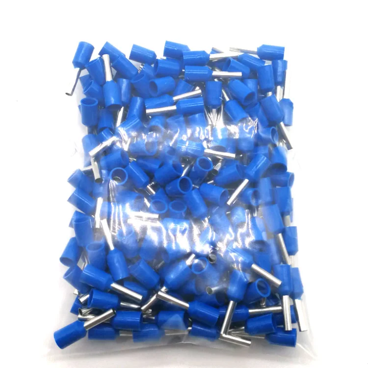 

20pcs VE Tubular Terminal Electrical Cable Connector Brass Pipe 8mm PVC Insulated Ferrules Red Yellow Blue Green Black