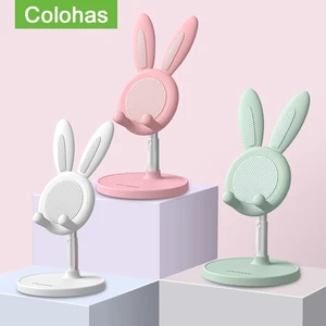 cute bunny sytle adjustable desk phone holder desktop portable tablet phone holder stand for iphone ipad tablet free global shipping