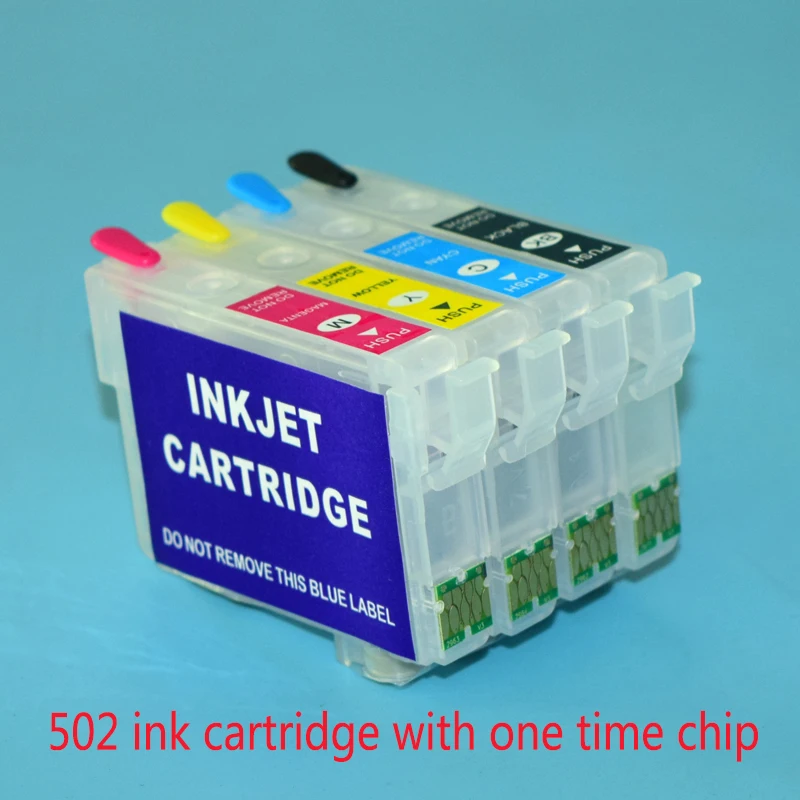 cartridge time chip Европа T502 502XL T02W1-T02W4 Refillable патрон чернил для принтера Epson XP-5100 XP-5105 WF-2860 WF-2865 XP5100 5105 2860 2865 принтеры - Цвет: cartridge time chip