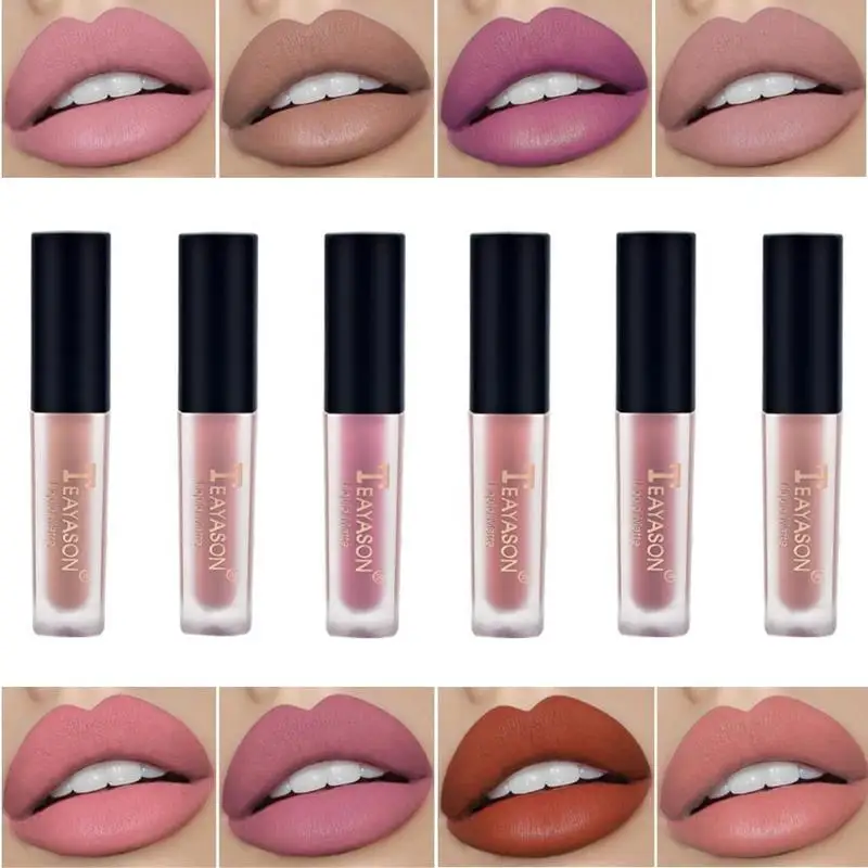 Матовая губная помада для красоты макияж стойкий Labiales красный, Матовый жидкий водостойкий макияж блеск для губ
