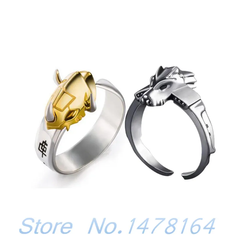 Аниме Приключения Дигимонов три WarGreymon MetalGarurumon Omegamon 925 пробы Серебряное кольцо