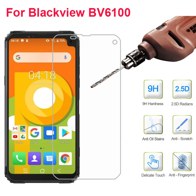 2 шт. закаленное стекло 9H 2.5D для Blackview BV6100 Pro Защита экрана IP68 чехол защитная пленка