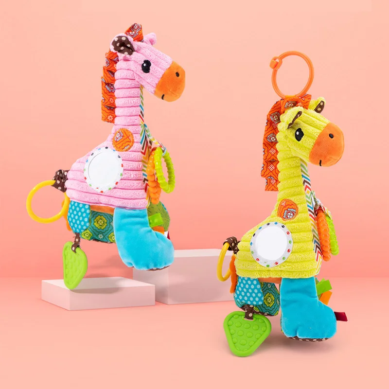 Мультяшный жираф/гиппокамп музыкальные колокольчики с животными плюшевая