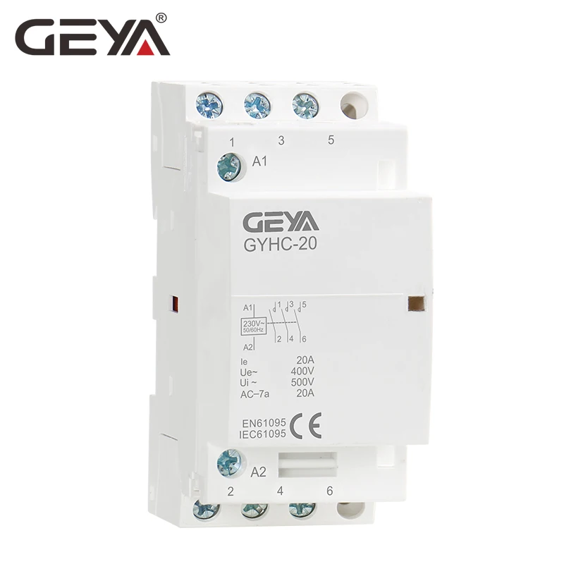 GEYA GYHC 3 фазы 16A 20A 25A 3NO 220 В din-рейку бытовой AC модульный контактор автоматический