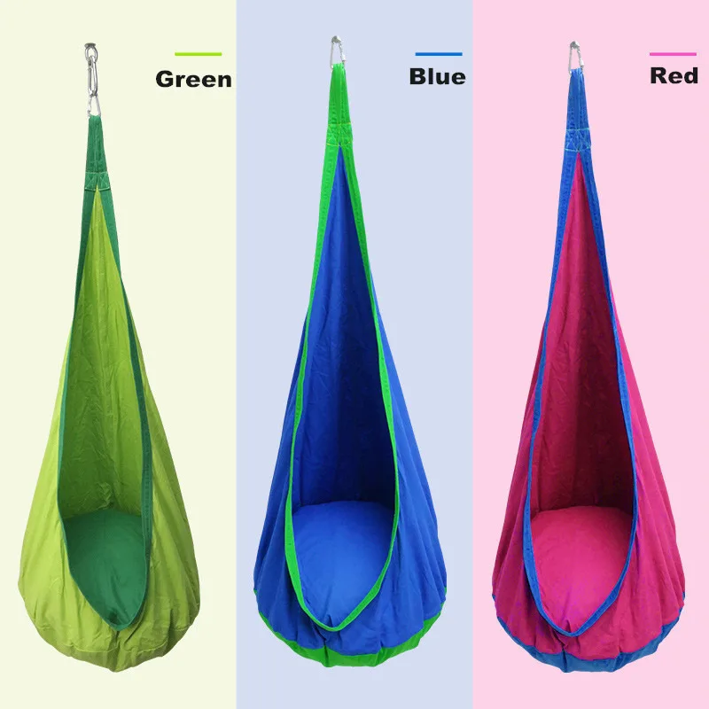 

Kids Pod Swing Seat Hammock Swing Chair Comfortable Hanging Chair Beds Outdoor Garden Swing Max Load 80kg Furniture Camping