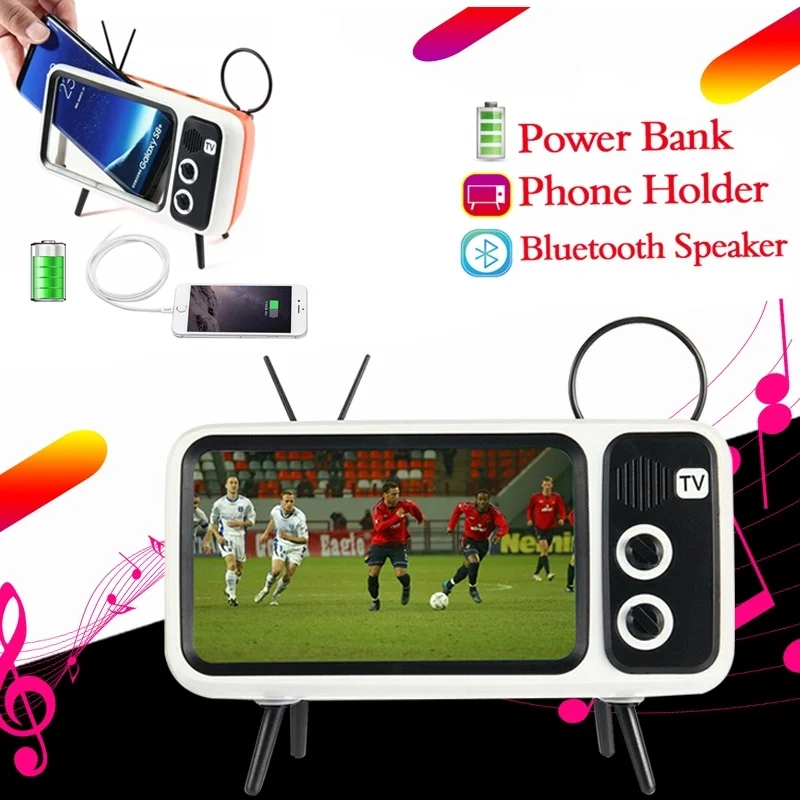 Мини Портативный BT беспроводной Bluetooth Динамик ТВ стиль дизайн держатель