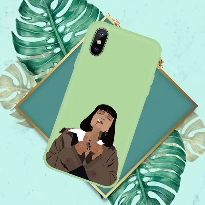 

Greatest movie ever made Pulp Fiction Phone Case Candy Color for iPhone 11 12 mini pro XS MAX 8 7 6 6S Plus X SE 2020 XR
