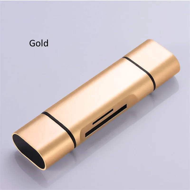 Gold 5-в-1 Тип C OTG кард-ридер с флеш-накопитель USB с гнездовым Интерфейс для ПК USB 3,0 чтения TF слот для карт памяти для устройства чтения sd-карт компьютерные принадлежности - Цвет: Gold