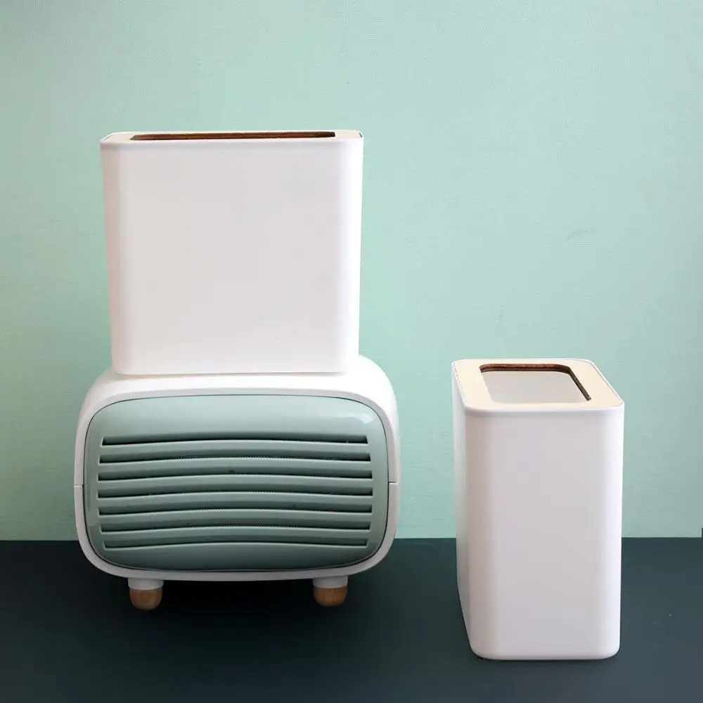 

Small Trash Can Office Mini Trash Bin Waste Paper Basket Tabletop Waste Bin Garbage Barrel Zero Waste Dustbin Car Recycling Bin