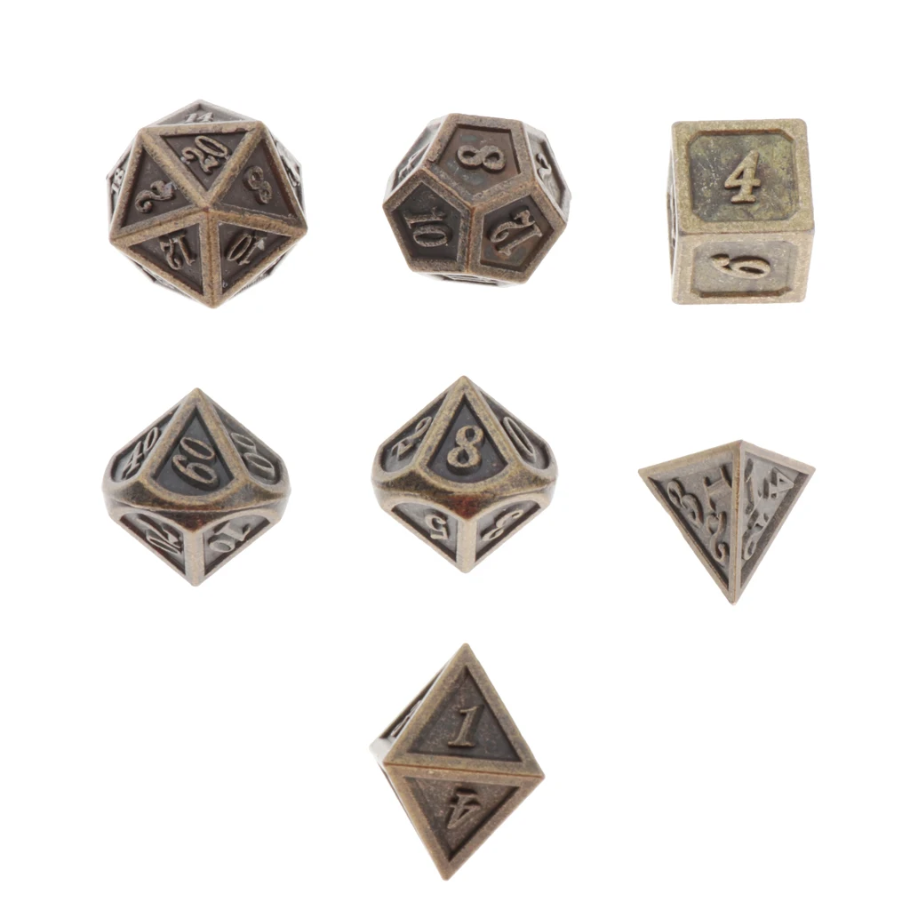 

7 Pack Digital Polyhedral Dice Set D4 D6 D8 D10 D12 D20 Board Games Role Playing