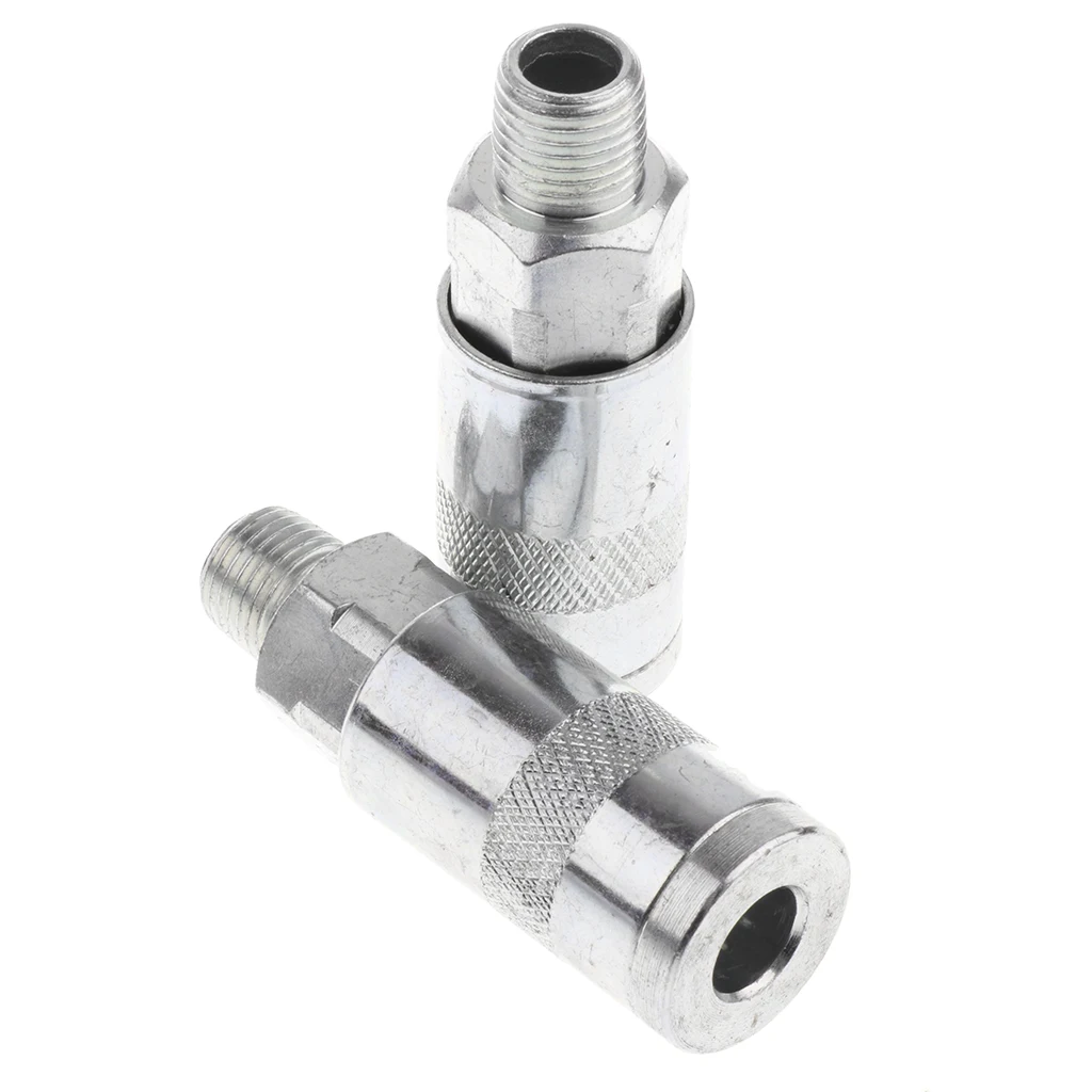 

4x 1/4" NPT Brass Quick Coupler Set Solid Air Hose Connector Fittings Tools