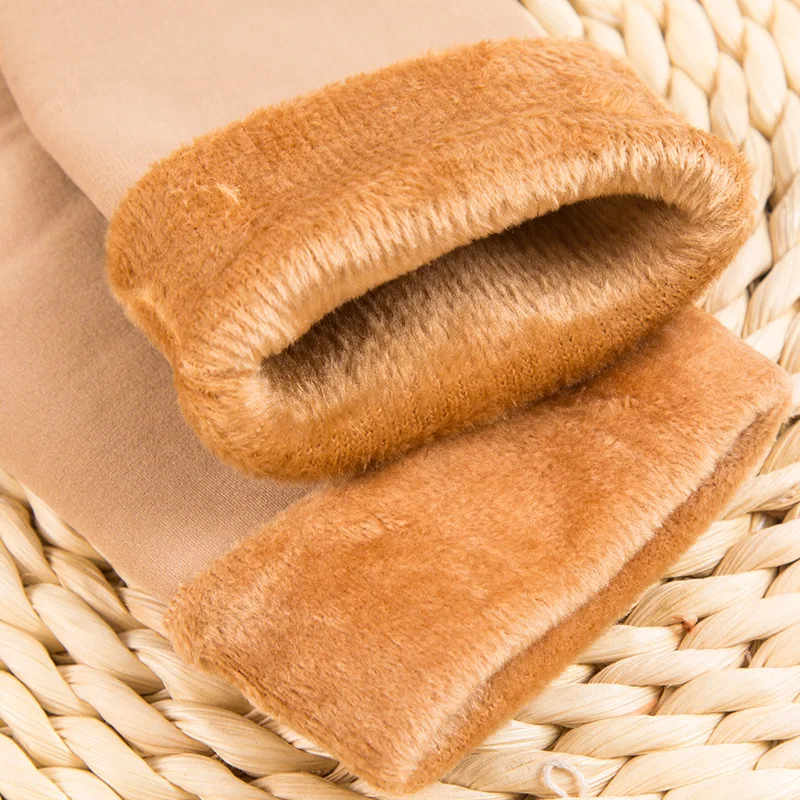 Женские осенне зимние носки бархатные уплотненные однотонные повседневные