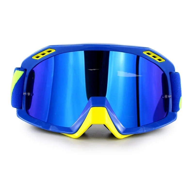 Blue okulary Brand New Motorcycle Helmet Goggle Sweat-absorbent Motocross Glasses Motor Bike Racing Gafas lunettes anteojos - Цвет: Blue