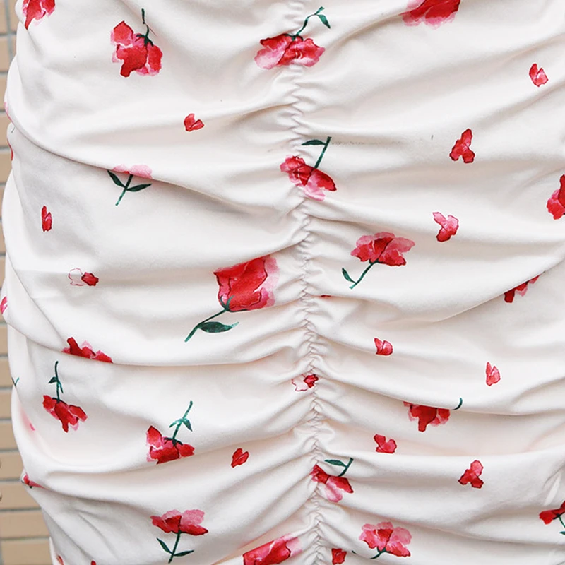 

Summer ladies fashion sexy print slim high waist dress women's club party dress