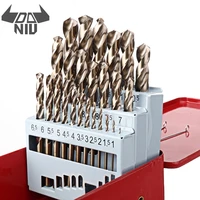131925pcs 1 10mm titanium coated drill bit hss twist drill bit set with metal case for stainless steel wood metal drilling