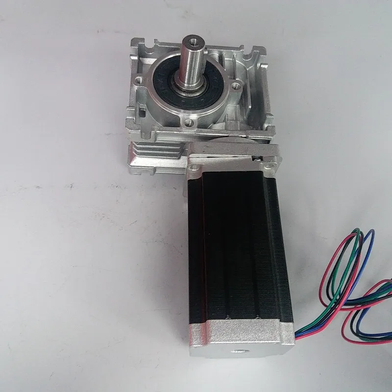 

5:1 Worm Gearbox RV040 Speed Reducer 18mm Output Nema34 Stepper Motor 6A 126MM 9.5NM 1350Oz-in Convert 90 Degree for CNC Router