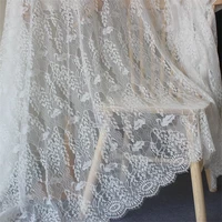 jaquard embossed flower tulle lace fabric swan french eyelash chantilly lady dress gown sewing cloth v2504