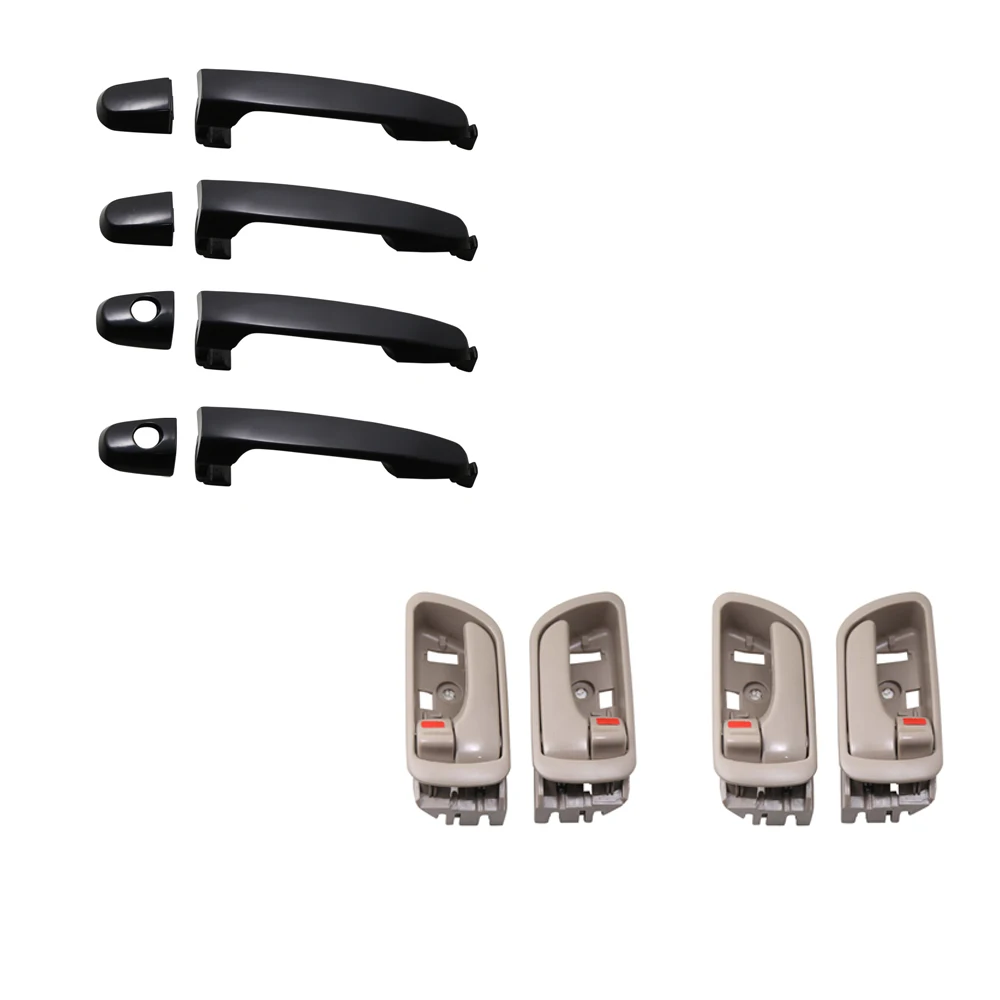 8 шт Черный и интерьер дверная ручка для TOYOTA CAMRY 2002 2003 2004 2005 2006 RH: 69205-AA030-B0 LH: 69206-AA030-B0