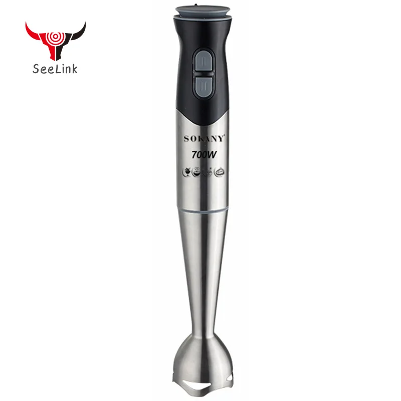 

SOKANY Portable 2 Speed Stainless Steel Electric Blender Fruit Vegetable Nut Juice Smoothie Baby Food Mixer Kitchen Hand Blender