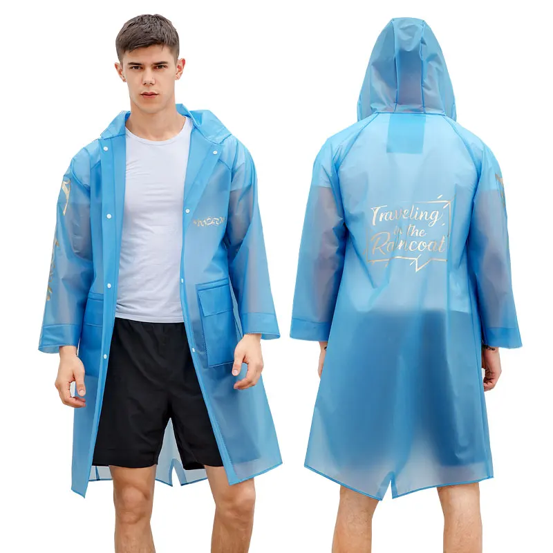 Jacket Fashion Women Ladies Long Hooded Raincoat Five Colors