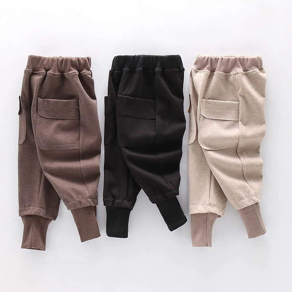 Зимние штаны для девочек с карманами лоскутные детей Повседневная стильная