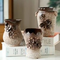 garden accessories korean simple vintage painted succulent ceramic flower pot window sill decoration garden green planting